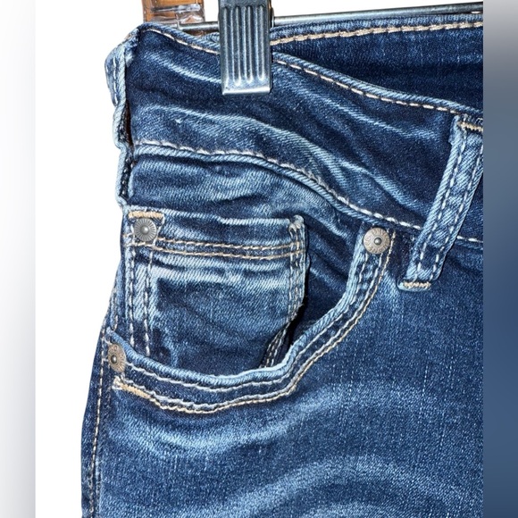 Silver Jeans Suki Mid Rise Slim Bootcut Jeans women’s sz 28x33 Indigo - Picture 6 of 13